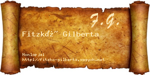 Fitzkó Gilberta névjegykártya